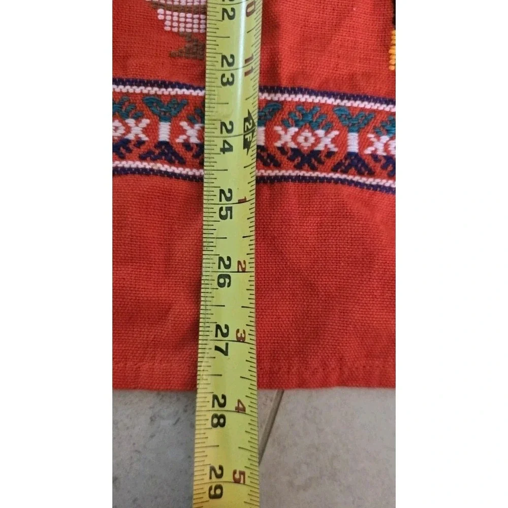 VTG‎ Guatemalan Handwoven Embroidered Apron Cross Stitch Folk Art Boho Chic